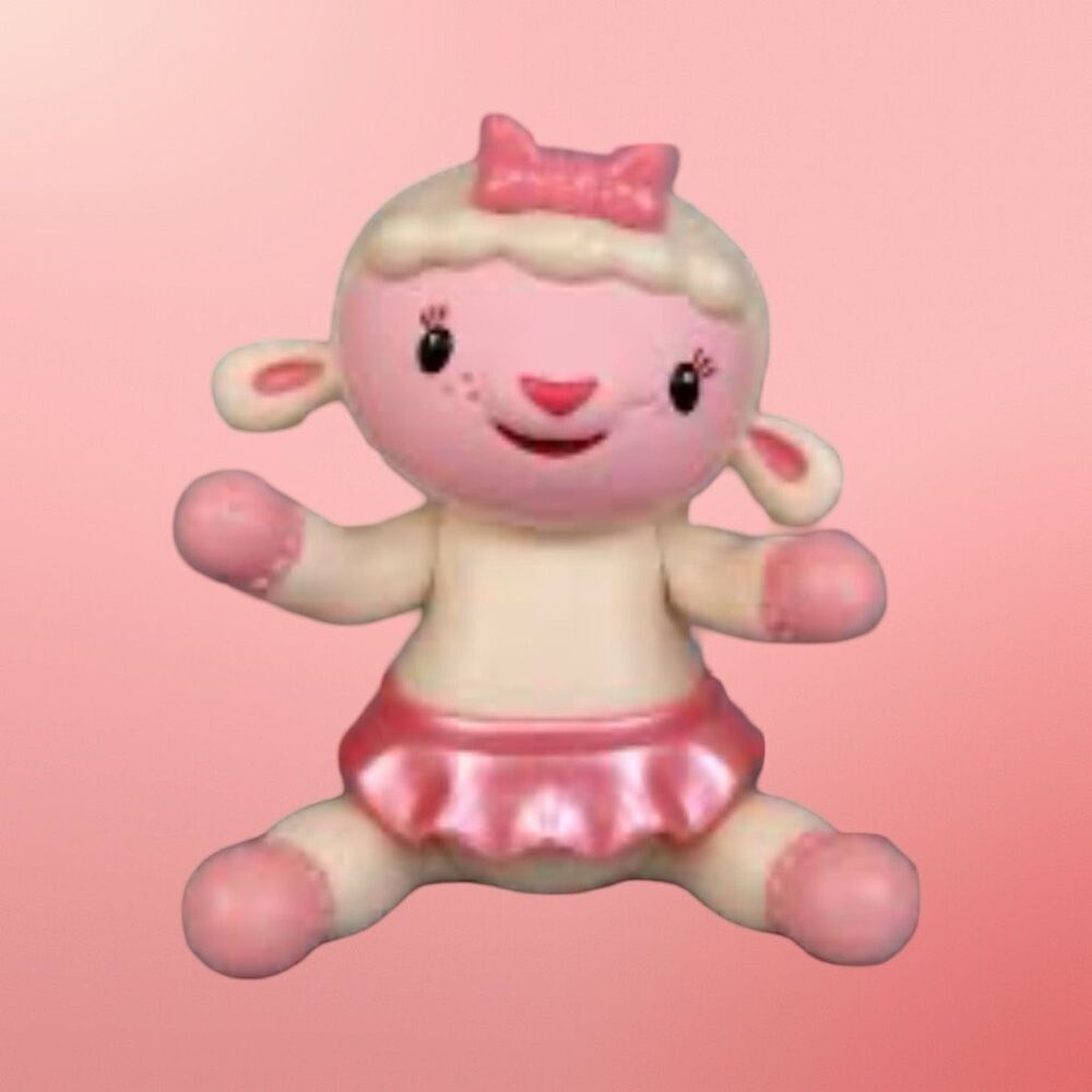 Disney’s Doc McStuffins Lambie Posable Figure Pink Vinyl Plastic 5”
